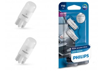 Автомобильные светодиоды PHILIPS LED Vision T10 (W5W) 5500 Кельвинов (2 шт.)