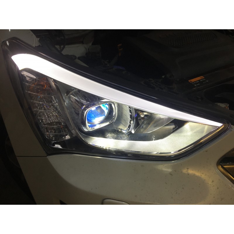 ЗАМЕНА ШТАТНЫХ ЛИНЗ HYUNDAI SANTA FE 2015-2016г. ЗАМЕНА ШТАТНЫХ ЛИНЗ HYUNDAI SANTA FE 2015-2016г.